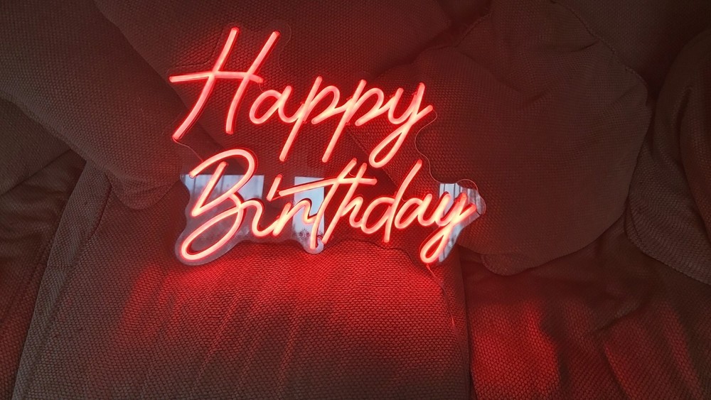  Happy Birthday Multicoloured Led Neon Sign for Sale *See Description*