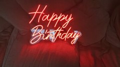  Happy Birthday Multicoloured Led Neon Sign for Sale *See Description*