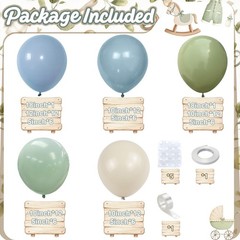 Blue Green Balloon Arch Kit 99Pcs Dusty Blue Sage Green Beige Balloons Garlan…