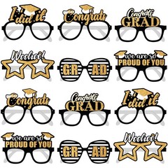 Gold Grad Eyeglasses 2026 – Pack of 12 | Gold Grad Glasses 2026 for Graduation
