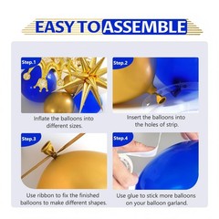 121pcs Royal Blue Gold Birthday Party Decorations with Happy Birthday Banner …