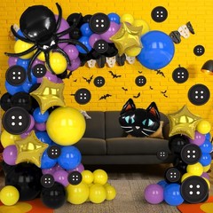 156 Pcs Button Eyes Balloon Garland Arch Kit Button Party Decorations Spider …