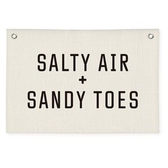Beach Decor, Funny Summer Ocean Coastal Surf Banner, Salty Sandy Toes Banner …