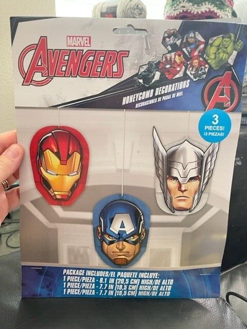 Epic Avengers Marvel Superhero Kids Birthday Party Hanging Honeycomb Decorations