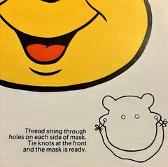 VTG Winnie The Pooh Party Mask Sears Children Store Disney Pack Of 10 No String