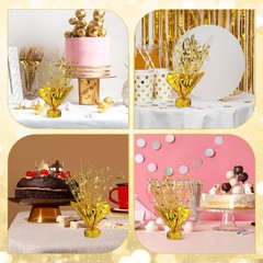 6 Pcs Gold Metallic Star Table Decorations – Foil Spray Centerpieces for Parties