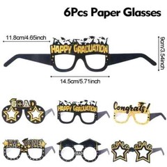 Class of 2025 Graduation Cake Topper,Glasses and Cash Gift Box Surprise