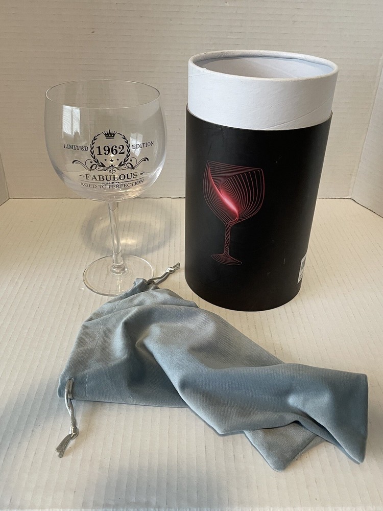 Engraved Wine Glass 64th Birthday Gifts for Him or Her Vintage 1962 w/ Lid Cool