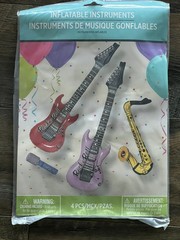 Musical Inflatables Set of 4 Guitars Saxophone Microphone