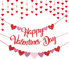 Happy Valentines Day Heart Banner Kit Garland Galentines Wedding Anniversary