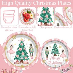 Holly Jolly Nutcracker Christmas Disposable Tableware (Plates, Napkins, Forks)