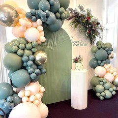 Dusty Blue Sage Green Balloon, 60PCS Pastel Olive Green Slate Blue Beige Whit…