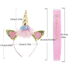 Rainbow Unicorn Theme Party Head Band Kids Girls Birthday