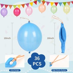 36 Punch Balloons 18 inch Heavy Duty Punching Balloons For Kids Party Favors