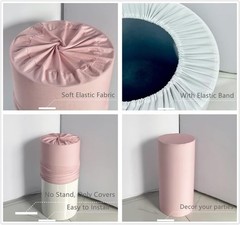 Afoloa Spandex Pillar Covers Set For Cylinder Pedestals 5 Sizes 11-15In