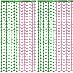 2 Pack Wicked Backdrop – 3.3 X 6.6 Ft Pink and Green Foil Fringe Curtains, Wi…