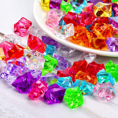 180-190Pcs Multicolored Acrylic Fake Gems, Crushed Ice Rocks, Plastic Gems Jewel