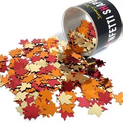 Orange Reds Maple Leaf Confetti 1/2-inch Retail Pack #9424 QS0 Sprinkles
