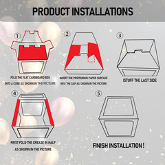 Baby Shower Decorations Clear Balloon Blocks with Fairy String Lights, 4 Pack Tr