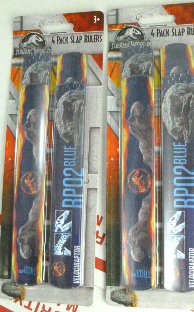 8 Pack Jurassic World Dinosaur Birthday Party Slap Ruler Bracelets Favors Lot