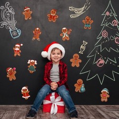 180 PCS Gingerbread Men Cutouts Paper Man Bulletin Board DieCuts 12 Styles