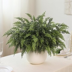 Juxdp Real Touch Christmas Cedar Branches-18 Inches, Artificial 18 in, Green