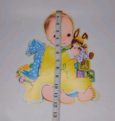 Vintage 1977 Beistle Co. Baby Shower Decor Paper Decorations Lot Of 4