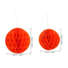 6Pcs Reusable Paper Honeycomb Balls Vibrant Colors Hanging Party Decor
