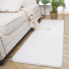 Amearea Modern Soft 2×6 Runner Rug for Hallway, White 2′ x 6′ (Runner),