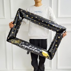 135Pcs Graduation Balloon Garland Kit – Black Gold White, Star, Trophy & Grad Ha