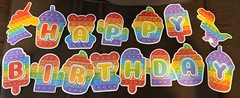 Pop It Fidget Toy birthday Party decor 18 Balloons Banner Cake Topper Rainbow