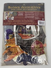 Amscan Medieval Photo Booth Scene Setters 32.5 X 65 Size w/ 13 Cardboard Props