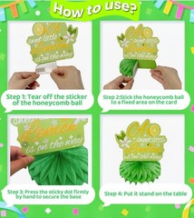 9 PCS Sweet Lemon Baby Shower Centerpieces Honeycomb Table Decor Sign Supply