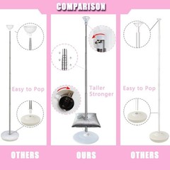 Balloon Column Stand Set of 2, Adjustable 7 Feet Ballon Arch Stands with Base…