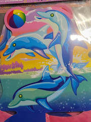 Lisa Frank vintage Dolphin Honeycomb birthday party Centerpiece new 1 per pack