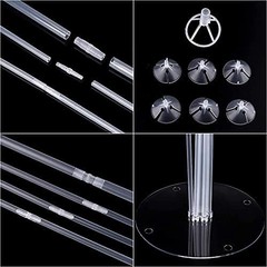 10 Sets Balloon Stand Kit Clear Table Balloon Centerpieces Party Decor