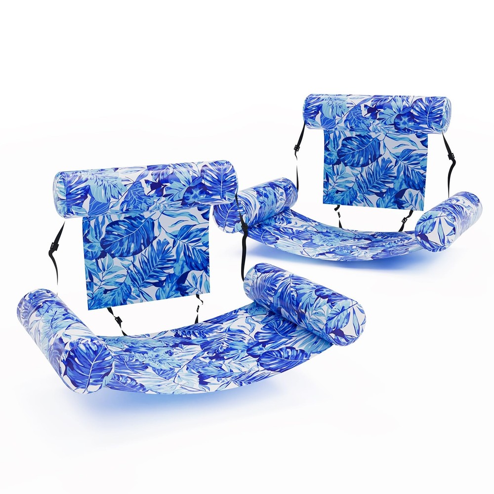 Best 2 Pack Inflatable Pool Float for Adults Heavy Duty Floating Lounge Chair