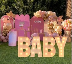 Baby Shower Decorations for Girl Boy-2 FT Pre-Cut Foam Board Marquee Letters…
