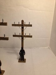 4 LINEMAN POLE & Silhouette Climber | cake decoration | 12” Miniature Decor
