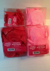 2 pack Fabric Rose Petals 100 count Choice Pink or Red