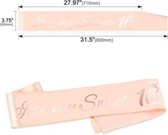 Banda De Oro Rosa Para Decoracion De Fiesta De 16 Cumpleanos Es Mi Dulce 16 …