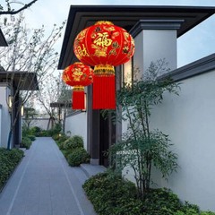 Chinese New Year Lantern Red Fluffy Lanterns Celebration Lantern for Home Decor