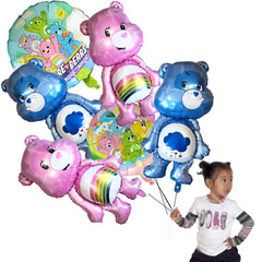 6 Care Bears balloon party birthday supplies decoration happy theme gift idea