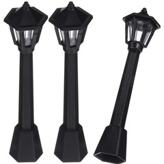 3 Pcs Miniature Scenery Layout Dollhouse Lamp Garden Accessories