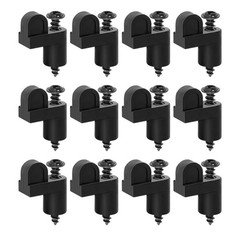 38 Inch Offset Window Screen Clips Set Includes Screws Plastic Flexible