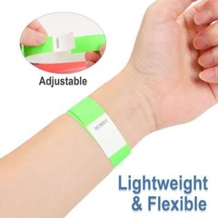 100 Pieces Colored Wristbands for Events Wrist Bands Paper Bracelets Wristbands