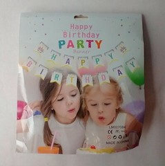 Happy Birthday Banner Unicorn Theme Party Pink Purple Clear Balloons