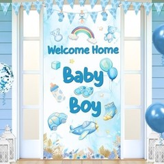 Welcome Home Baby Boy Banner Decorations Welcome Baby Boy Door Cover It’s a B