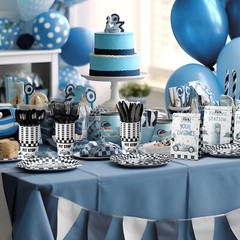 Race Car Birthday Party Decorations, Watercolor Race Car Birthday Party Favor…