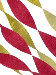 Maroon Cabernet and Gold Metallic Crepe Paper Streamers, Made in USA